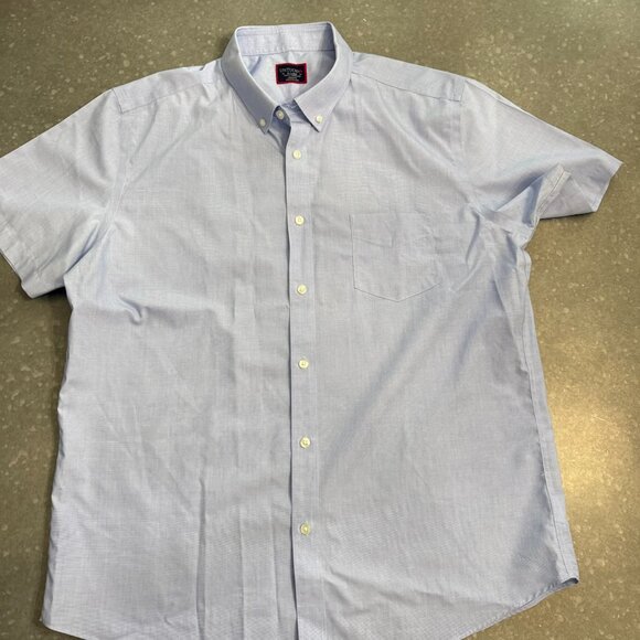 UNTUCKit Light Blue Wrinkle-Free Short Sleeve Shirt - Size XL Slim Fit - Picture 3 of 9